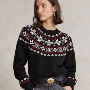 POLO RALPH LAUREN FAIR ISLE WOMEN'S XL SWEATER NWT!! RETAIL $298!!